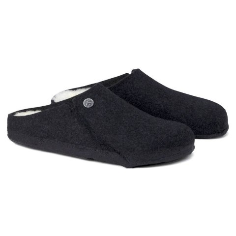 Kapcie damskie/męskie ocieplane Birkenstock Zermatt Anthracite z wełnianego filcu regular szerokie (1015090) Birkenstock