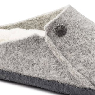 Kapcie męskie/damskie ocieplane Birkenstock Zermatt Light Gray z wełnianego filcu regular szerokie (1015092) Birkenstock