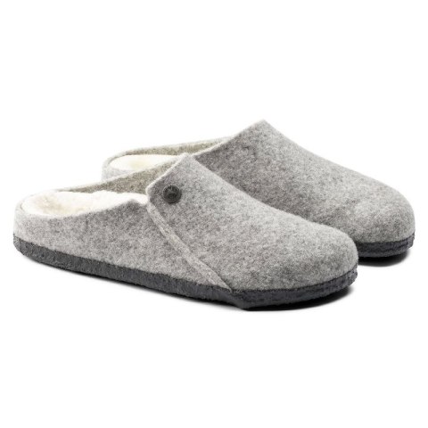 Kapcie męskie/damskie ocieplane Birkenstock Zermatt Light Gray z wełnianego filcu regular szerokie (1015092) Birkenstock