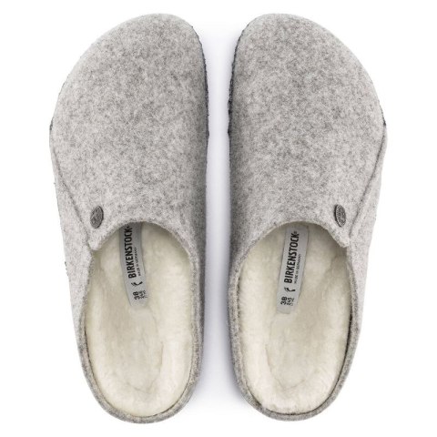 Kapcie męskie/damskie ocieplane Birkenstock Zermatt Light Gray z wełnianego filcu regular szerokie (1015092) Birkenstock