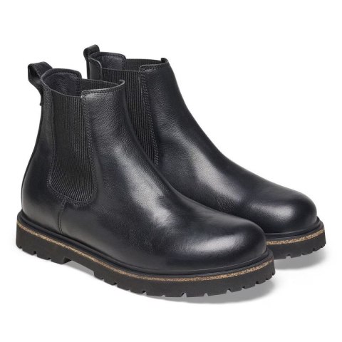 Sztyblety męskie Birkenstock Highwood Slip On M LENA Black ze skóry naturalnej (1025764) Birkenstock