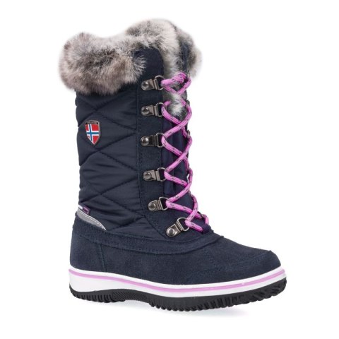 Buty zimowe dziewczęce Trollkids Girls Holmenkollen Snow Boots dla dziewczynki granatowe (171-114) Trollkids