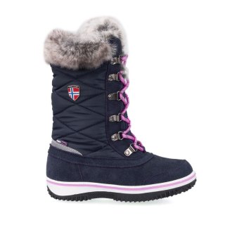 Buty zimowe dziewczęce Trollkids Girls Holmenkollen Snow Boots dla dziewczynki granatowe (171-114) Trollkids