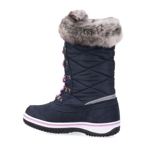 Buty zimowe dziewczęce Trollkids Girls Holmenkollen Snow Boots dla dziewczynki granatowe (171-114) Trollkids