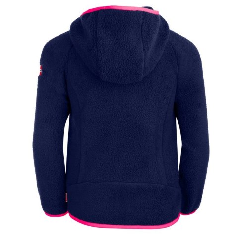 Kurtka polarowa dziewczęca Trollkids Girls Mandal Jacket z kapturem dla dziewczynki granatowa (358-114) Trollkids