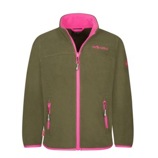 Kurtka polarowa dziewczęca Trollkids Girls Oppdal Jacket XT sportowa rozpinana zielona (415-194) Trollkids