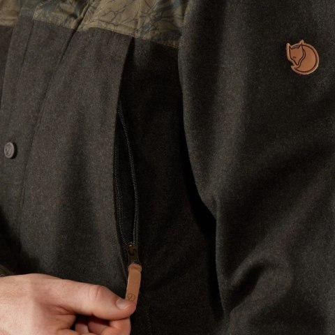 Kurtka softshellowa męska Fjällräven Värmland Wool Jacket M outdoorowa zielona (F86903-633-636) Fjällräven