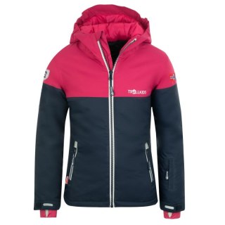 Kurtka z kapturem dziewczęca Trollkids Girls Hallingdal Jacket z kapturem granatowa/różowa (223-114) Trollkids
