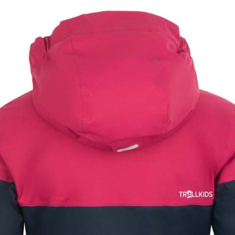 Kurtka z kapturem dziewczęca Trollkids Girls Hallingdal Jacket z kapturem granatowa/różowa (223-114) Trollkids