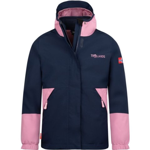 Kurtka z podpinką dziecięca TrollKids Kids Kjerak 3in1 Jacket wodoodporna granatowa (570-166) Trollkids