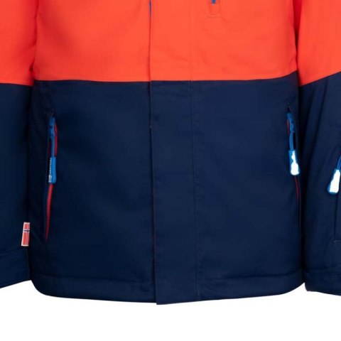 Kurtka zimowa dziecięca Trollkids Kids Hallingdal Jacket outdoorowa pomarańczowa/granatowa (226-705) Trollkids