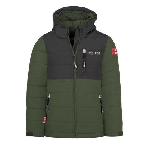 Kurtka zimowa dziecięca Trollkids Kids Hemsedal Snow Jacket XT wodoodporna zielona (513-347) Trollkids