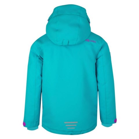 Kurtka zimowa dziecięca Trollkids Kids Holmenkollen Snow Jacket Pro z kapturem turkusowa (913-125) Trollkids