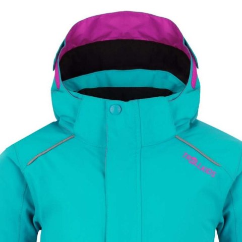 Kurtka zimowa dziecięca Trollkids Kids Holmenkollen Snow Jacket Pro z kapturem turkusowa (913-125) Trollkids