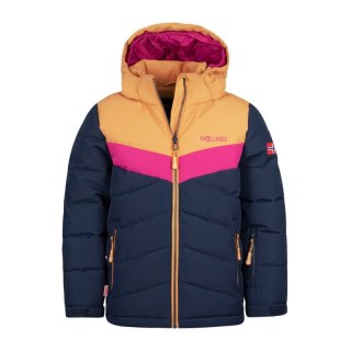 Kurtka zimowa z kapturem dziewczęca Trollkids Girls Gryllefjord Jacket ocieplana granatowa (461-165) Trollkids