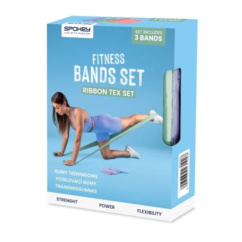 Zestaw 3 gum fitness Spokey RIBBON TEX SET Spokey
