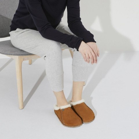 Klapki Birkenstock Zermatt Premium Shearling LEVE Mink LAF standardowa stopa (1023161) Birkenstock