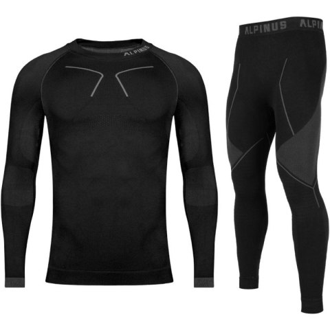 Bielizna termoaktywna Alpinus Tactical Base Layer Set czarno-szara M GT43276 Alpinus
