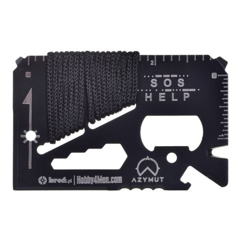 Multitool AZYMUT TOOL CARD karta wielofunkcyjna - 13 narzędzi + etui, 85/53 mm (H-O200930TC) Azymut