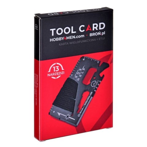 Multitool AZYMUT TOOL CARD karta wielofunkcyjna - 13 narzędzi + etui, 85/53 mm (H-O200930TC) Azymut