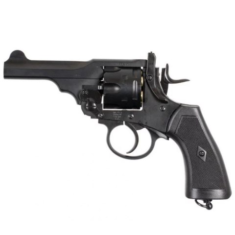Rewolwer WEBLEY MKVI .455 Police kal.4,5 mm Diabolo łuski 6-strzał. lufa 4" CO2 Black Ekp do17J