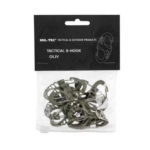 Zestaw karabińczyków Mil-Tec S-Hook - Zielony