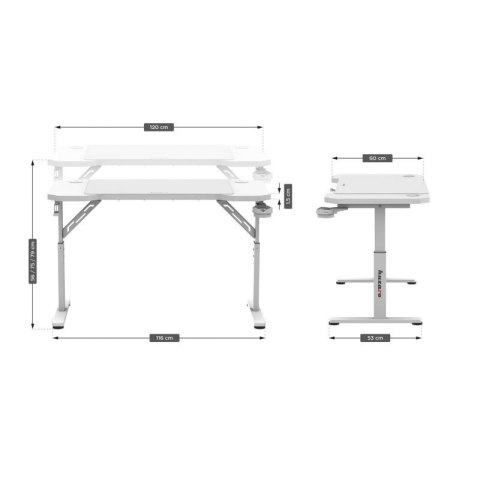 Biurko gamingowe Huzaro Hero 2.6 White
