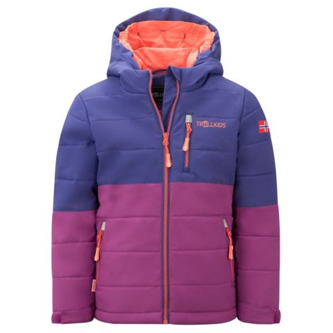 Kurtka zimowa dziecięca Trollkids Kids Hemsedal Snow Jacket XT ocieplana wodoodporna fioletowa (513-154) Trollkids
