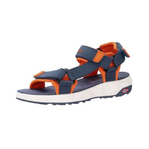 Sandały sportowe dziecięce dla chłopca/dziewczynki Trollkids Kids Lysefjord Sandal mystic blue/orange (666-142) Trollkids