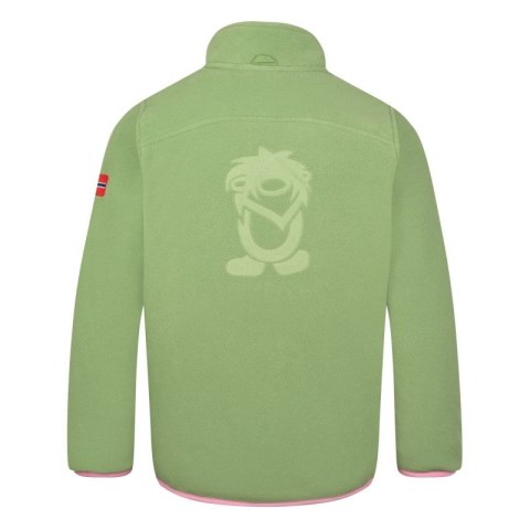 Kurtka polarowa dziewczęca Trollkids Girls Oppdal Jacket XT sportowa rozpinana zielona (415-353) Trollkids