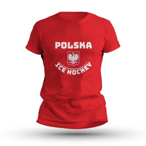 Koszulka krótki rękaw Ice Hockey Polska M SREBICEPLTS-RD Inny