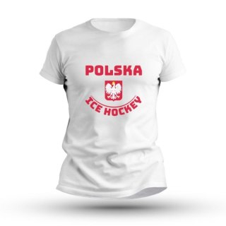 Koszulka krótki rękaw Ice Hockey Polska M SREBICEPLTS-RD Inny