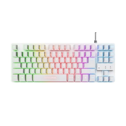 Klawiatura gamingowa TRUST GXT833W THADO TKL US White