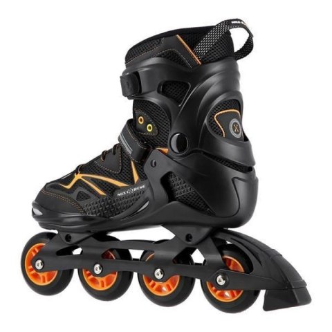 Łyżworolki NILS Extreme NA9022 czarno-pomarańczowe rozm. 42 (WYPRZEDAŻ)