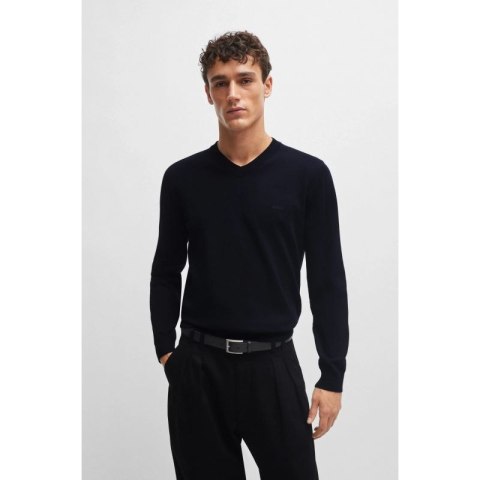 Sweter z dekoltem w serek BOSS Pacello-L BLU (50506042-404)