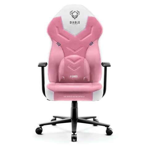 Fotel gamingowy DIABLO X-GAMER różowo-biały