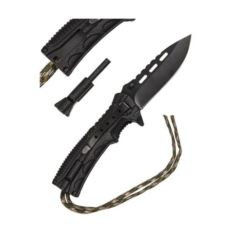 Nóż składany Mil-Tec Paracord z krzesiwem - Camo
