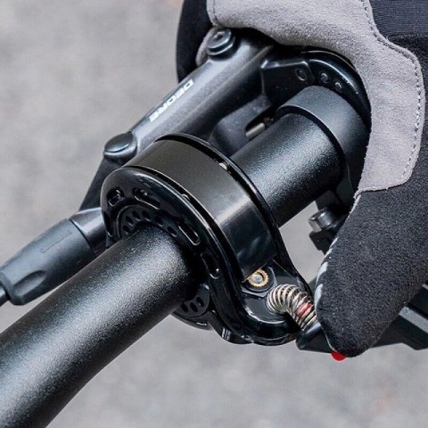 Dzwonek rowerowy Rockbros 34210028001 w kształcie litery Q - czarny Inny