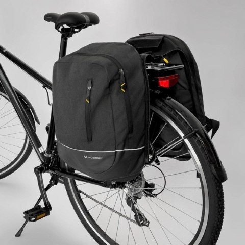 Wozinsky torba rowerowa podwójna plecak 2w1 30l czarna (WBB30BK)