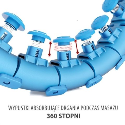 Hula hop HMS HHW01 z wypustkami i obciążnikiem niebieski HMS