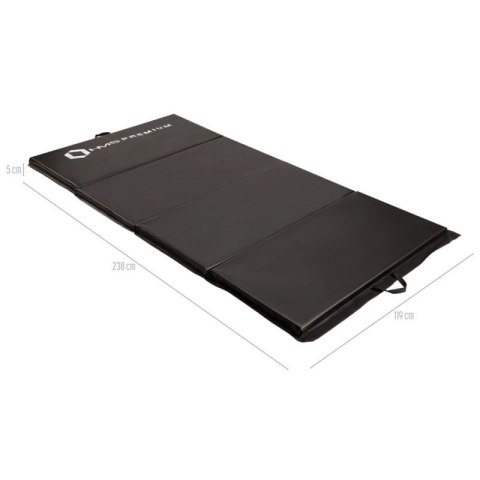 Materac gimnastyczny składany czarny 2400x1200x50mm HMS MGS01 HMS