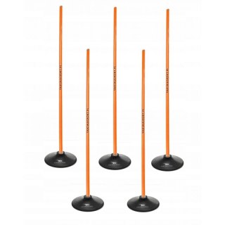 Tor przeszkód slalomowy 160cm laski + podstawa 1,5kg Pomarańczowy 100866 Yakimasport