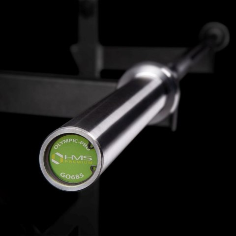 Gryf olimpijski 20 kg / 2200 mm z zaciskami lock jaw HMS GO685 HMS