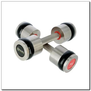 Hantle chromowane 2x7kg silikonowe elementy HMS HH07 HMS