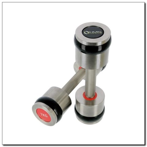Hantle chromowane 2x7kg silikonowe elementy HMS HH07 HMS