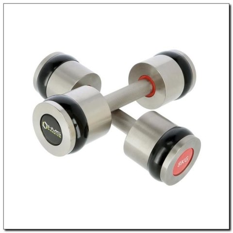 Hantle chromowane 2x8 kg silikonowe elementy HMS Premium HH08 HMS