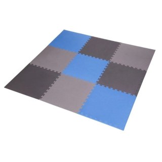 Mata puzzle Multipack One Fitness MP10 niebiesko-szare 9 elementów 10 mm