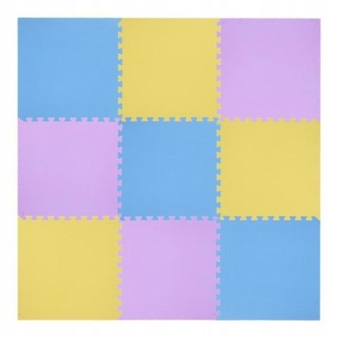 Mata puzzle multipack One Fitness MP10 żółto-niebiesko-fioletowa