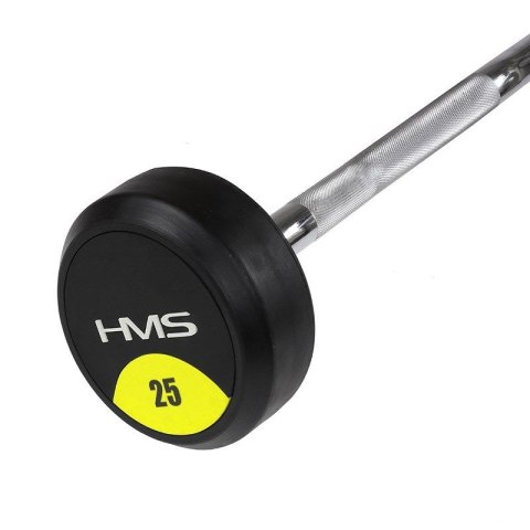 Sztanga/gryf stały gumowany łamany 25 kg HMS GSL25 HMS