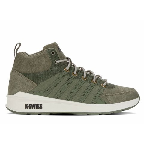 Buty skórzane męskie K-Swiss Vista Trainer MID WNT wysokie sneakersy zielone (07145-379-M)